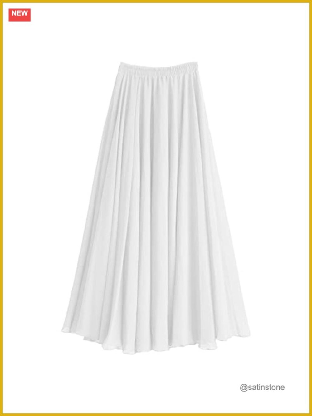 Women's A-Line Maxi Chiffon Skirt High Waist Pleated